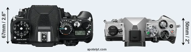 Compare Df versus OM-5 top