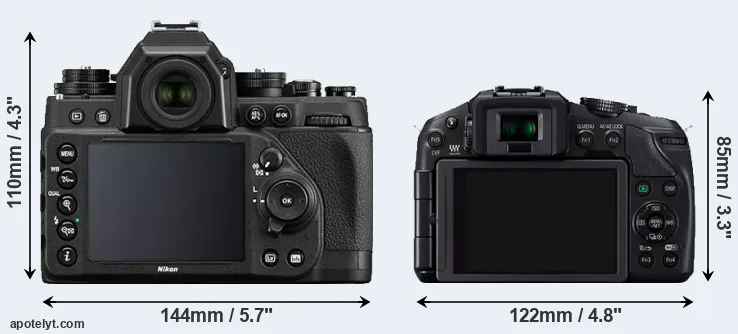 Comparison Df or G6 rear