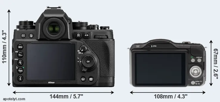 Comparison Df or GF5 rear