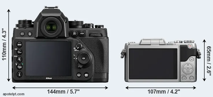 Comparison Df or GF7 rear