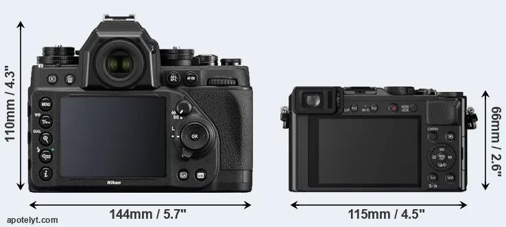 Comparison Df or LX100 rear