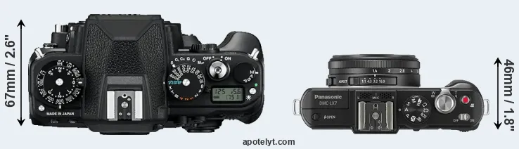 Compare Df versus LX7 top