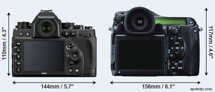 Comparison Df or 645Z rear