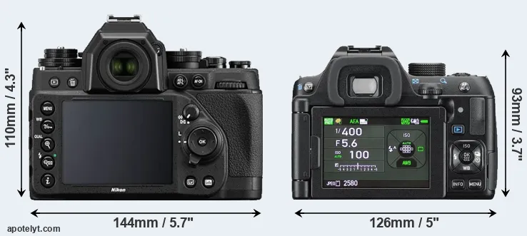 Comparison Df or K-70 rear