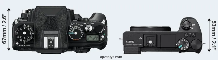 Compare Df versus A6500 top
