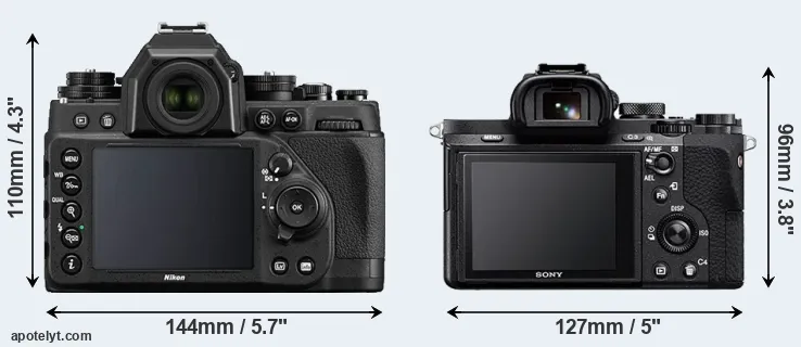 Comparison Df or A7 II rear