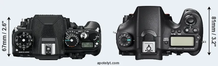 Compare Df versus A77 II top