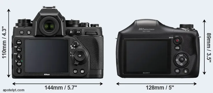 Comparison Df or H300 rear