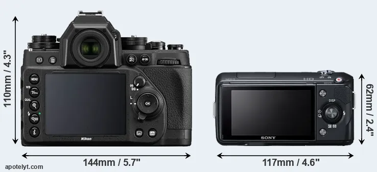 Comparison Df or NEX-3 rear