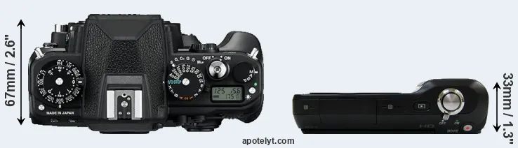 Compare Df versus NEX-3 top