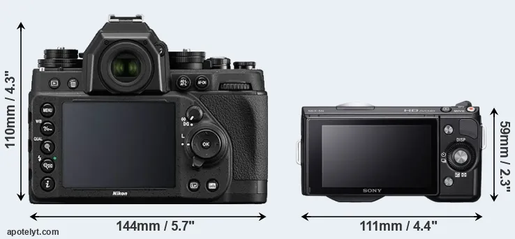 Comparison Df or NEX-5N rear