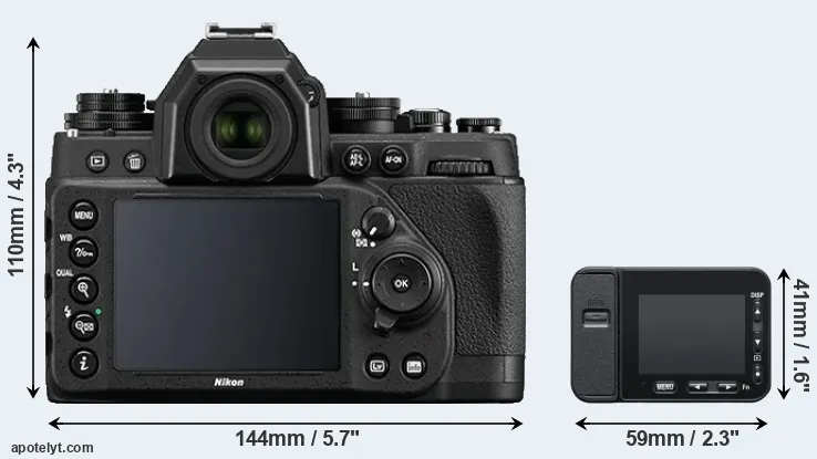Comparison Df or RX0 II rear