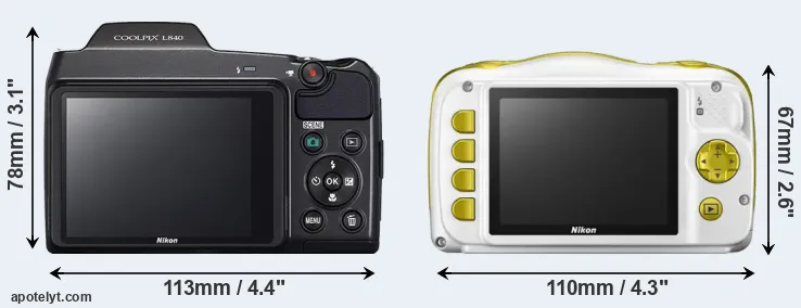 Comparison L840 or W150 rear