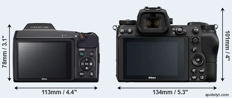 Comparison L840 or Z6 rear