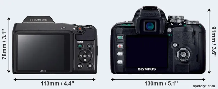 Comparison L840 or E-400 rear