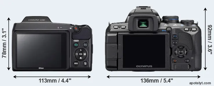 Comparison L840 or E-510 rear