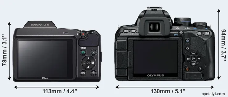 Comparison L840 or E-600 rear
