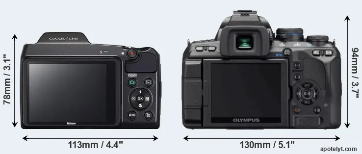 Comparison L840 or E-620 rear