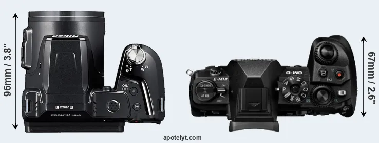 Compare L840 versus E-M1 II top