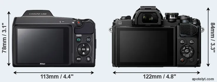Comparison L840 or E-M10 III rear