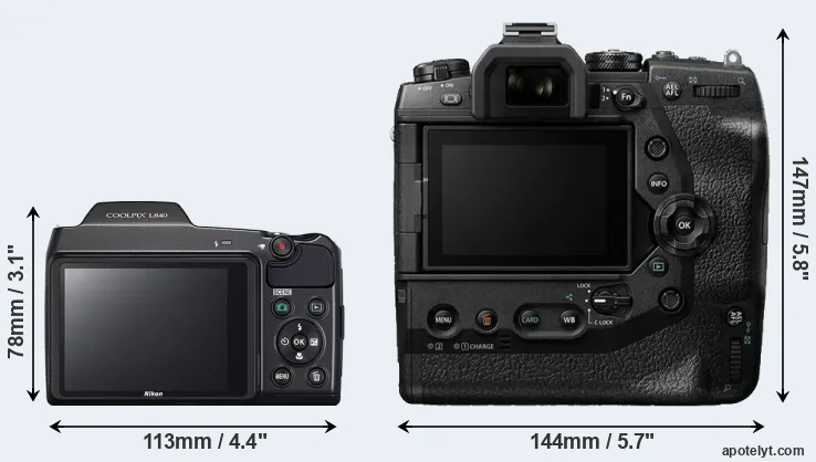 Comparison L840 or E-M1X rear