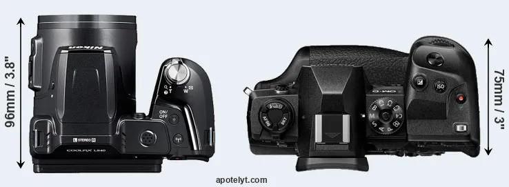 Compare L840 versus E-M1X top