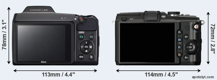 Comparison L840 or E-PL2 rear