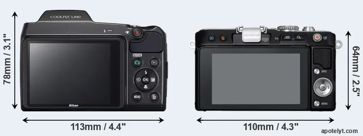 Comparison L840 or E-PL3 rear