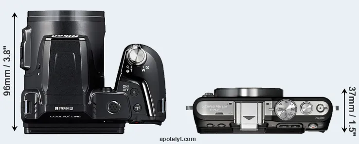 Compare L840 versus E-PL3 top
