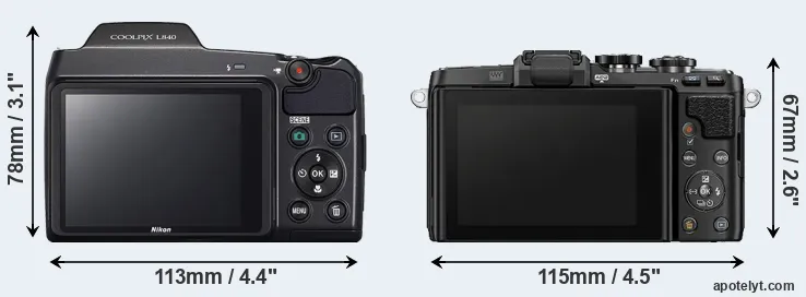 Comparison L840 or E-PL7 rear