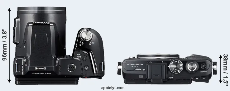 Compare L840 versus E-PL7 top