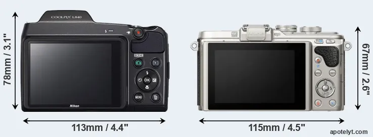 Comparison L840 or E-PL8 rear