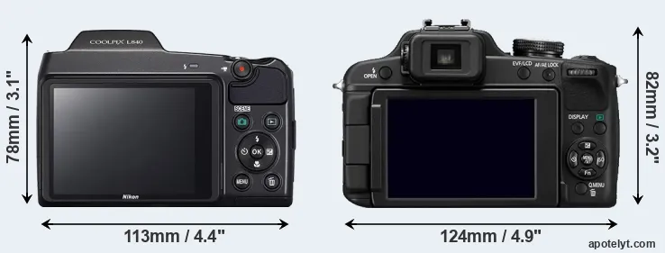 Comparison L840 or FZ100 rear