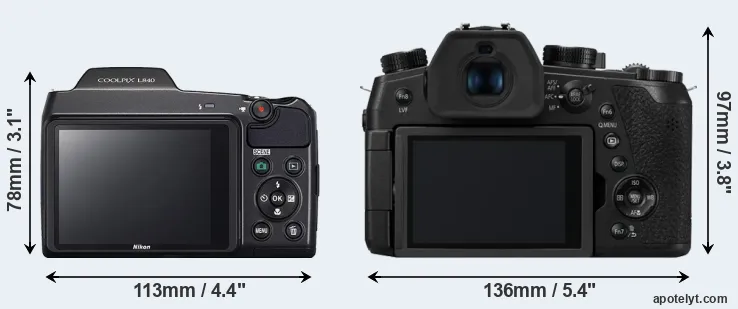 Comparison L840 or FZ1000 II rear