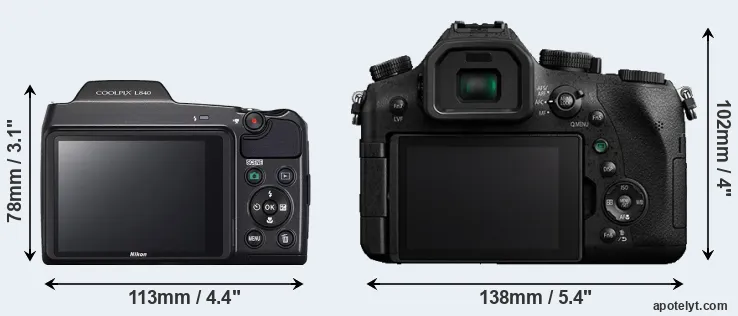 Comparison L840 or FZ2500 rear