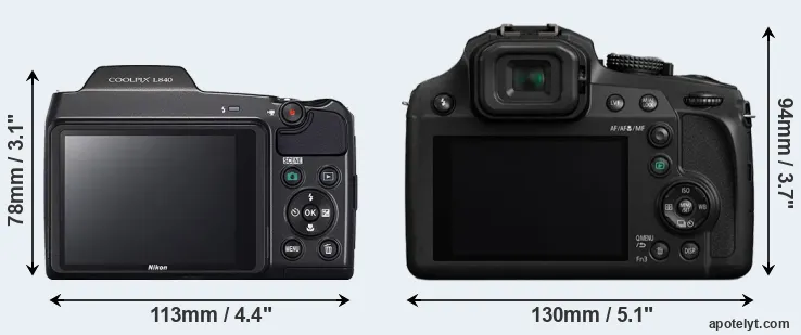 Comparison L840 or FZ82 rear
