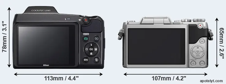 Comparison L840 or GF7 rear