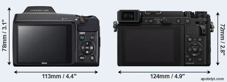 Comparison L840 or GX9 rear