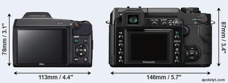 Comparison L840 or L1 rear