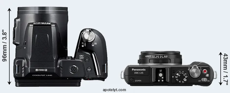 Compare L840 versus LX5 top