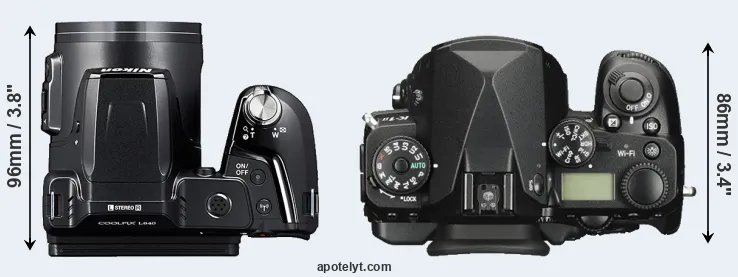 Compare L840 versus K-1 II top