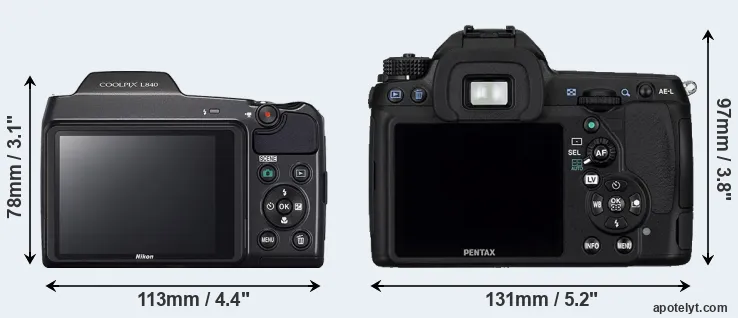 Comparison L840 or K-5 rear