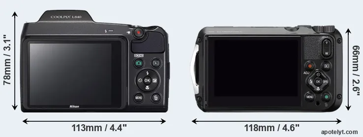 Comparison L840 or WG-6 rear