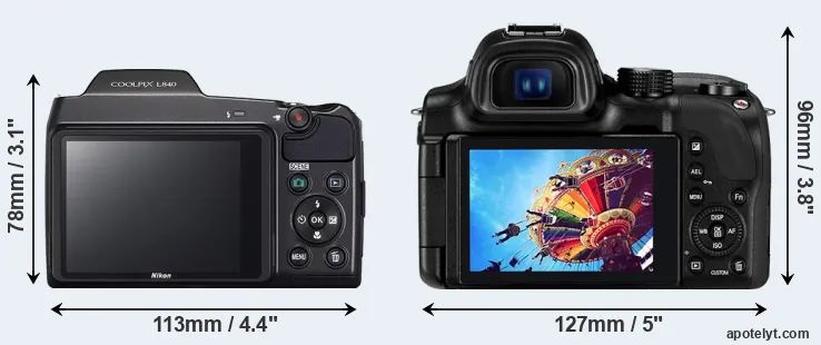 Comparison L840 or NX30 rear