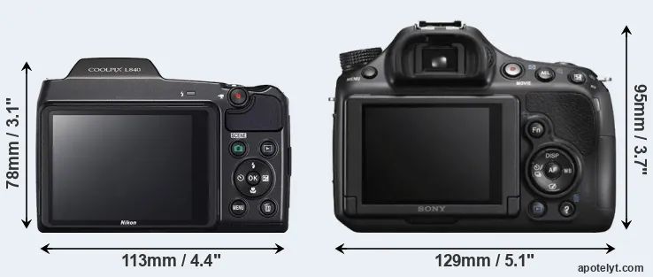 Comparison L840 or A58 rear
