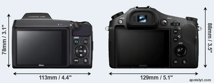 Comparison L840 or RX10 rear