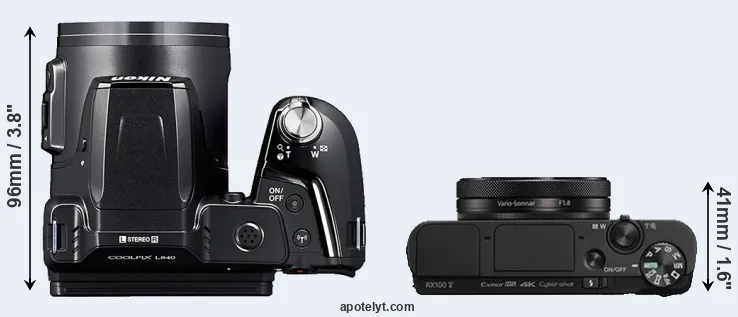 Compare L840 versus RX100 V top
