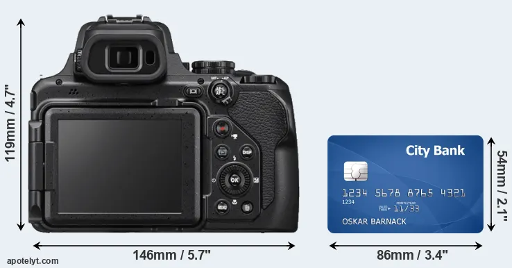P1000 and credit card rear side