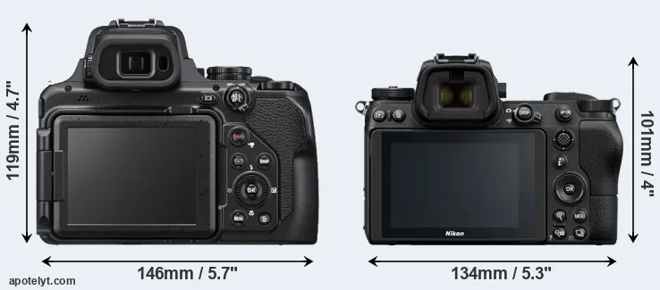 Comparison P1000 or Z6 rear