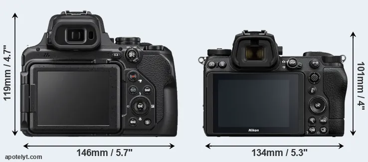 Comparison P1000 or Z7 II rear